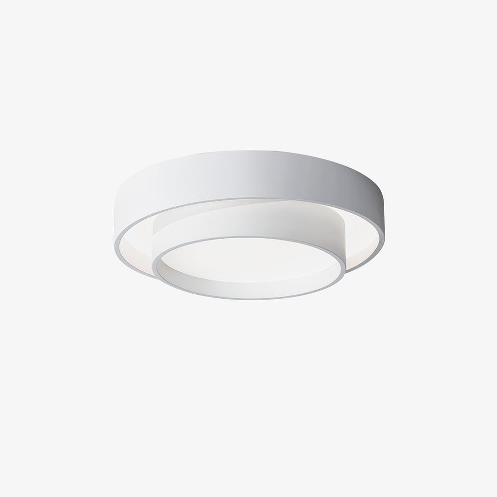 Modern Layered Drum Flush Mount Ceiling Light with Integrated LED for Living Room & Bedroom | Thomler
