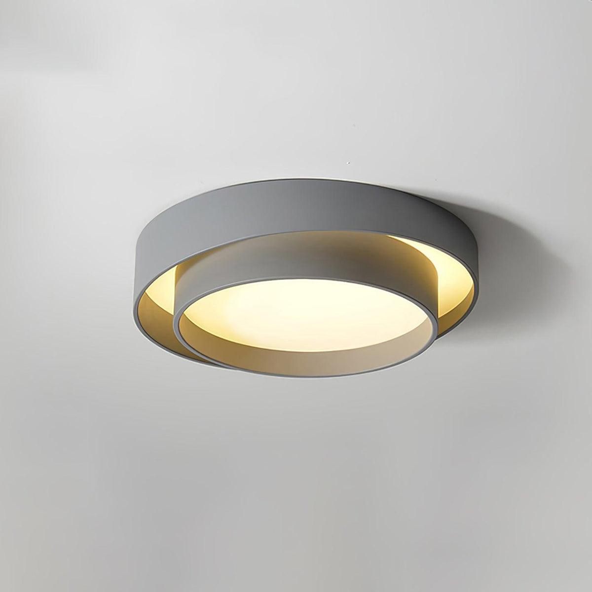 Modern Layered Drum Flush Mount Ceiling Light with Integrated LED for Living Room & Bedroom | Thomler
