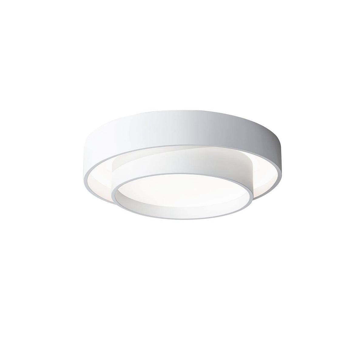 Modern Layered Drum Flush Mount Ceiling Light with Integrated LED for Living Room & Bedroom | Thomler