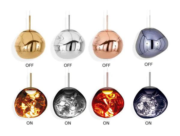 Pendant Lamp Metal 11 in Adjustable Ceiling Light Silver Gold Rose Gold Smoky Gray | Thomler