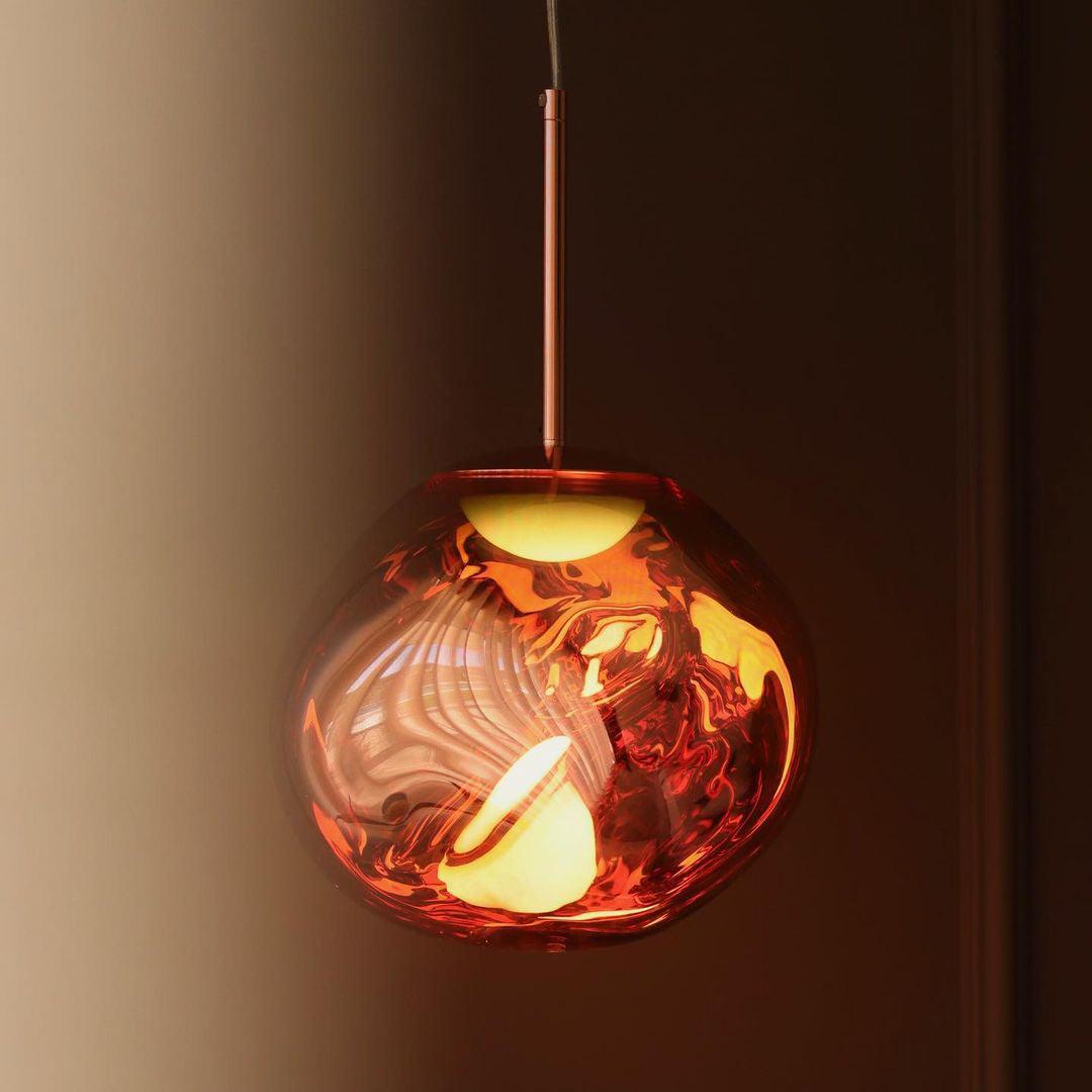 Pendant Lamp Metal 11 in Adjustable Ceiling Light Silver Gold Rose Gold Smoky Gray | Thomler