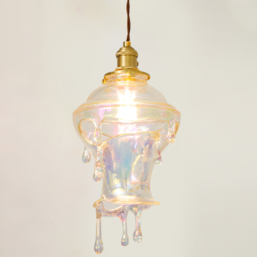 Pendant Light Resin Drip 9.1 in Adjustable Indoor Ceiling Lamp Modern Dining Room Kitchen Hanging Light | Thomler