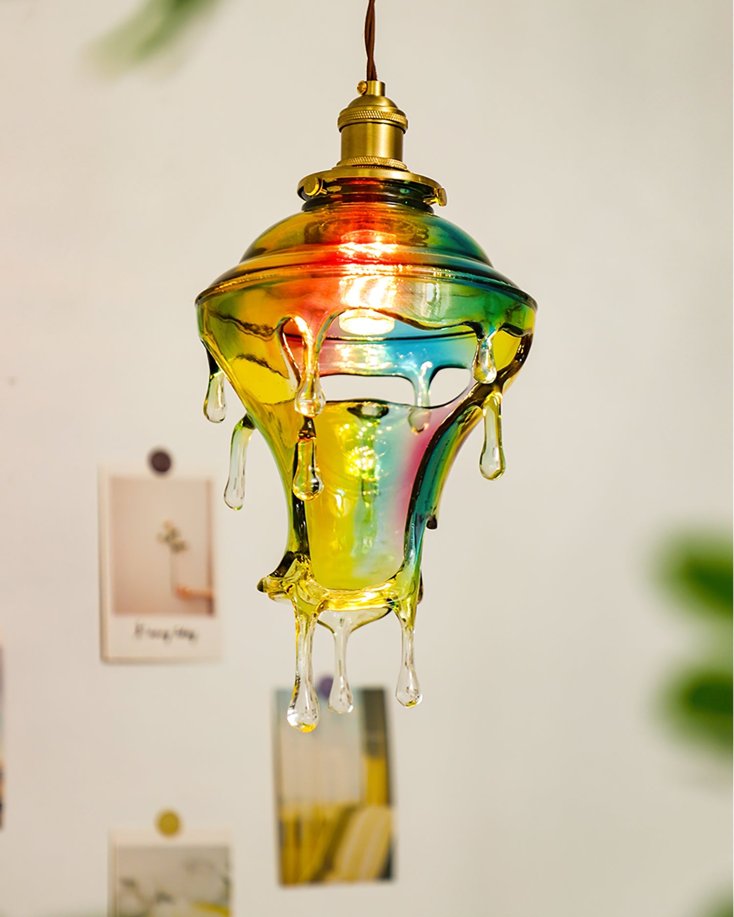 Pendant Light Resin Drip 9.1 in Adjustable Indoor Ceiling Lamp Modern Dining Room Kitchen Hanging Light | Thomler