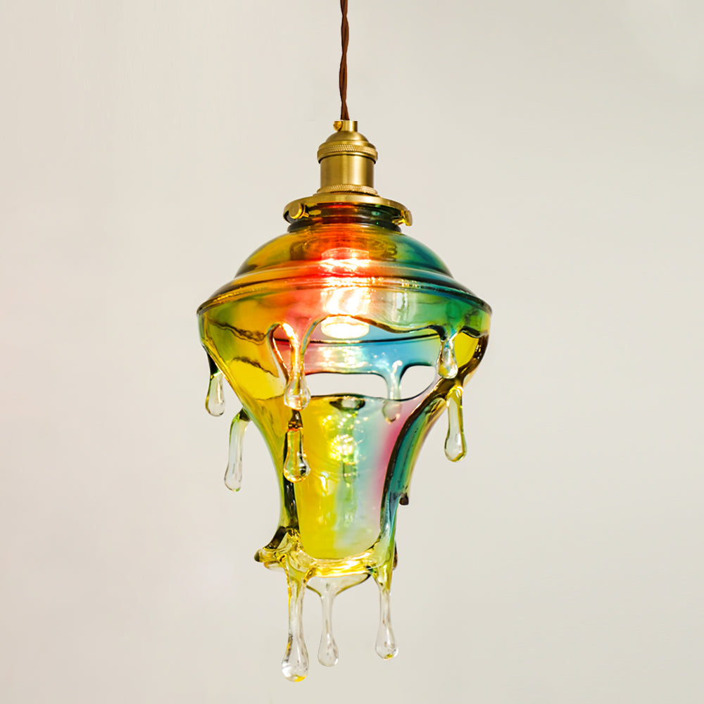 Pendant Light Resin Drip 9.1 in Adjustable Indoor Ceiling Lamp Modern Dining Room Kitchen Hanging Light | Thomler