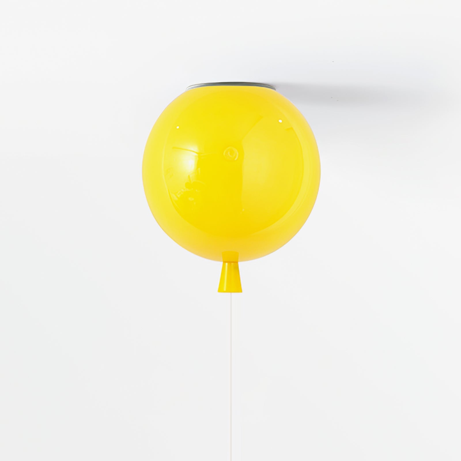 Ceiling Lamp Plastic Balloon 35.0 cm Yellow Childrens Room Pull Cord Hanging Light Playroom Nursery E27 Fixture | Thomler