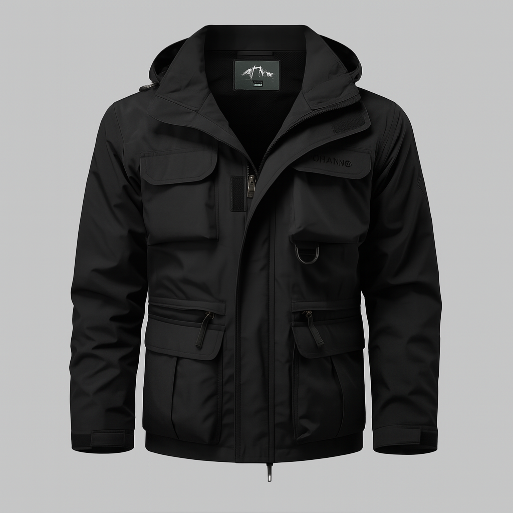 Men's Insulated Winter Jacket with Adjustable Hood & Cargo Pockets for Cold Weather | Thomler