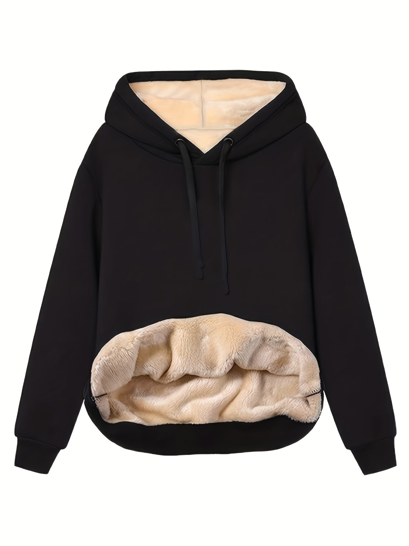 Hooded Fleece Pullover Sweatshirt for Women – Oversized Cozy Loungewear Hoodie for Fall Winter | Soft Warm Everyday Casual Wear | Thomler
