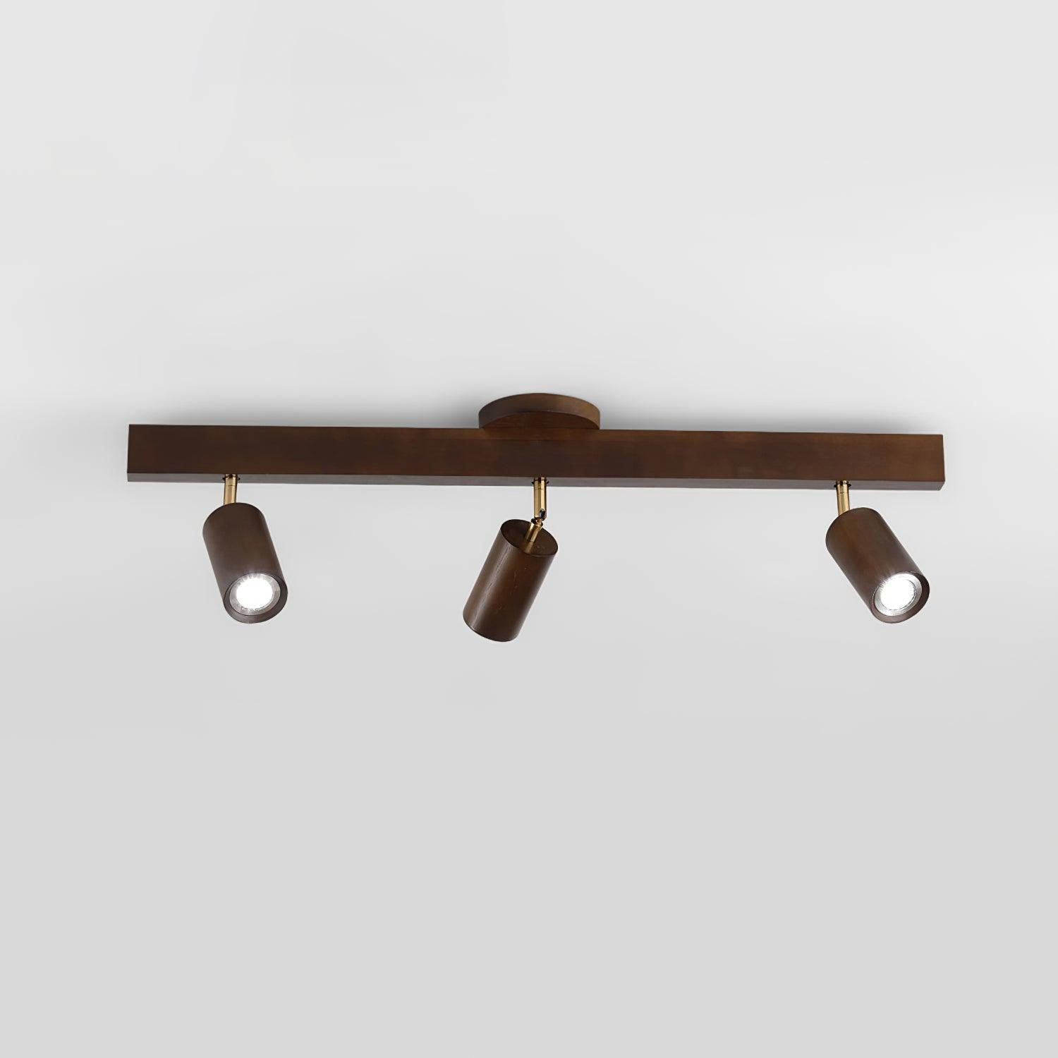 Ceiling Track Light Wood 60.0 cm Adjustable LED Spotlights Living Room Kitchen Hallway Modern Lighting | Thomler