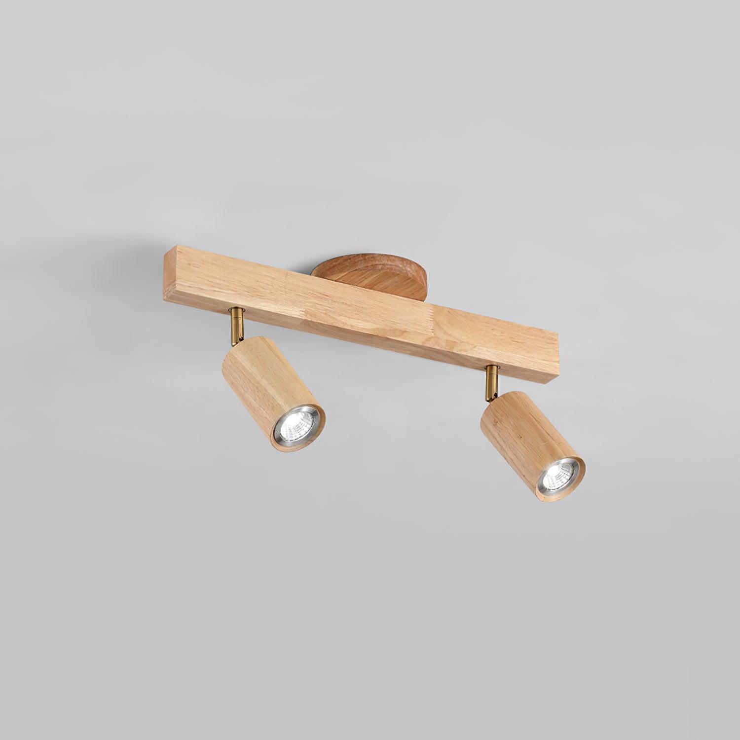 Ceiling Track Light Wood 60.0 cm Adjustable LED Spotlights Living Room Kitchen Hallway Modern Lighting | Thomler