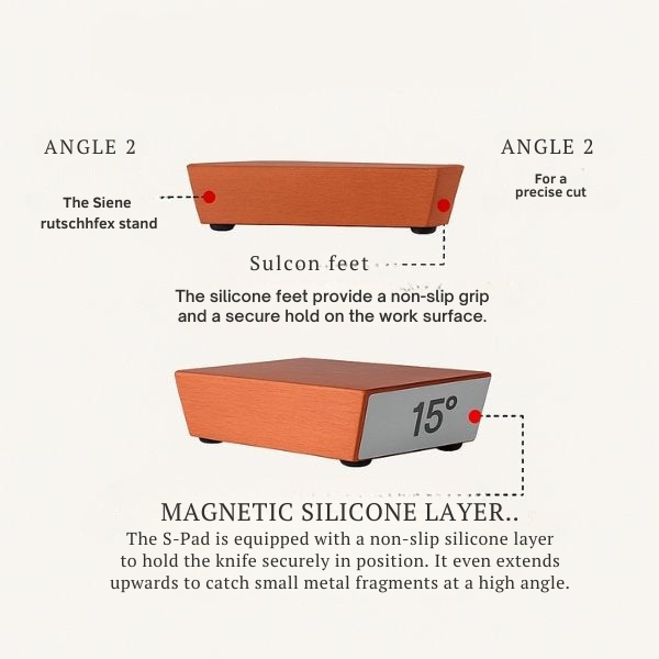 Rolling Knife Sharpener for Kitchen Knives – Angle Guide Tool for Fast Razor-Sharp Edge Restoration – Non-Slip Base Compact Handheld Manual | Thomler