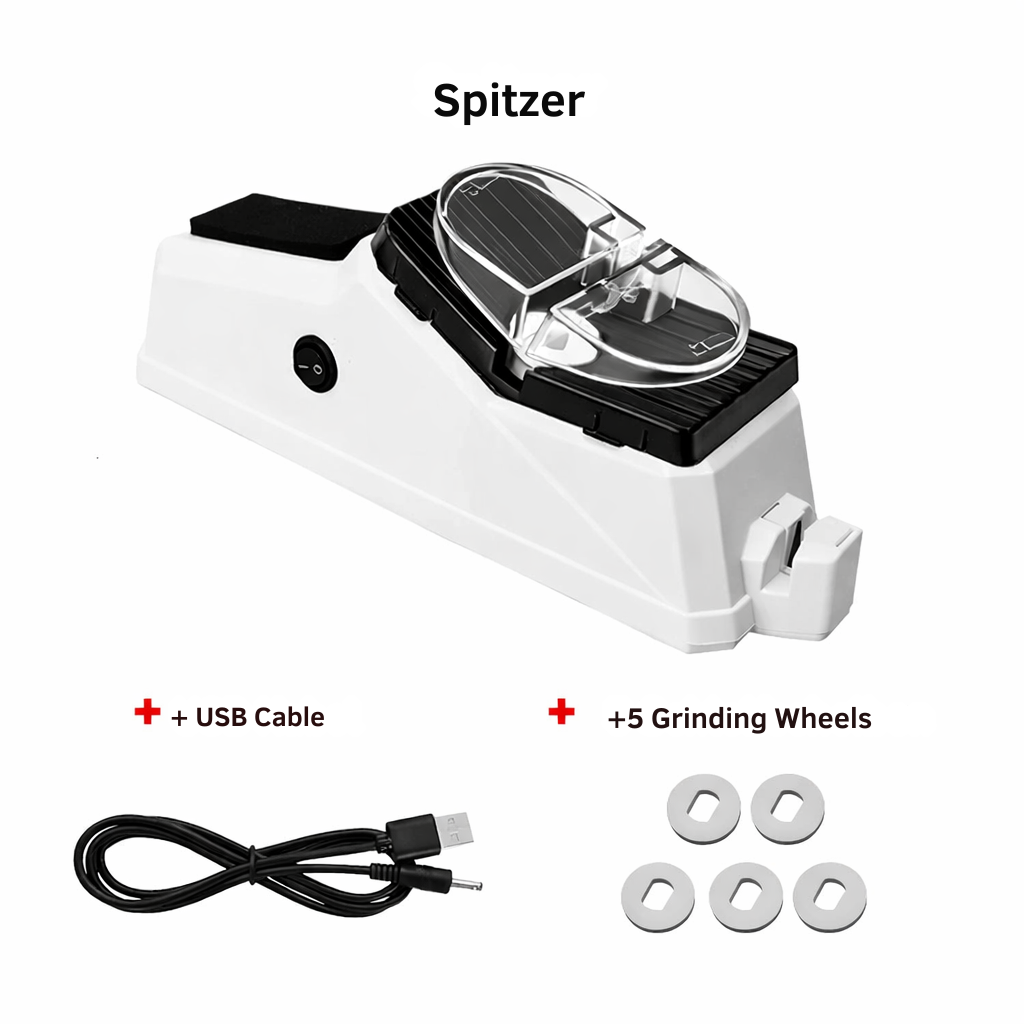 Electric Knife Sharpener Rechargeable USB Powered Kitchen Blade Tool for Chef Knives Scissors Cutlery Compact Cordless Sharpening System Non | Thomler