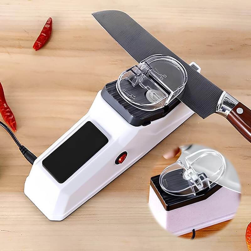 Electric Knife Sharpener Rechargeable USB Powered Kitchen Blade Tool for Chef Knives Scissors Cutlery Compact Cordless Sharpening System Non | Thomler