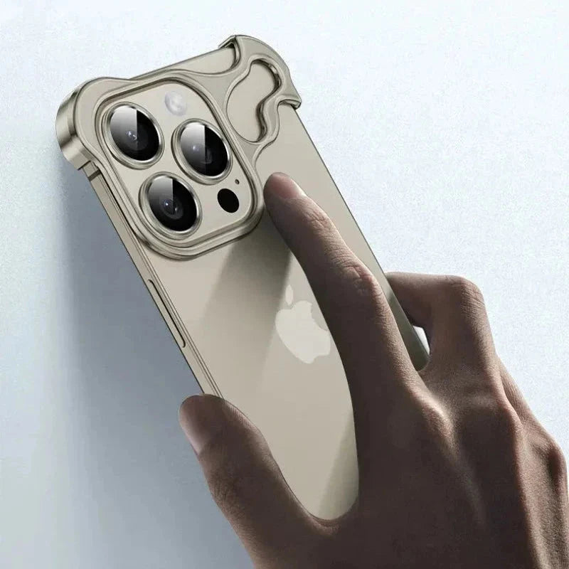 Aluminum Edge-Guard iPhone Bumper – Frameless Camera & Corner Shield for 12-17 Series | Thomler