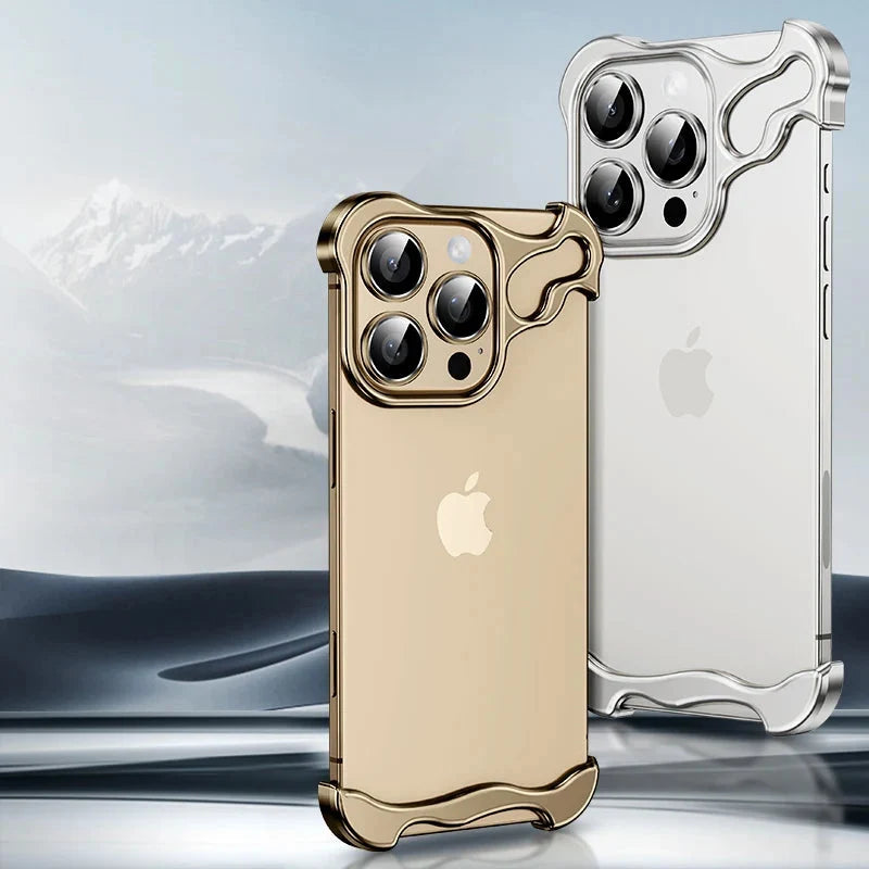 Aluminum Edge-Guard iPhone Bumper – Frameless Camera & Corner Shield for 12-17 Series | Thomler