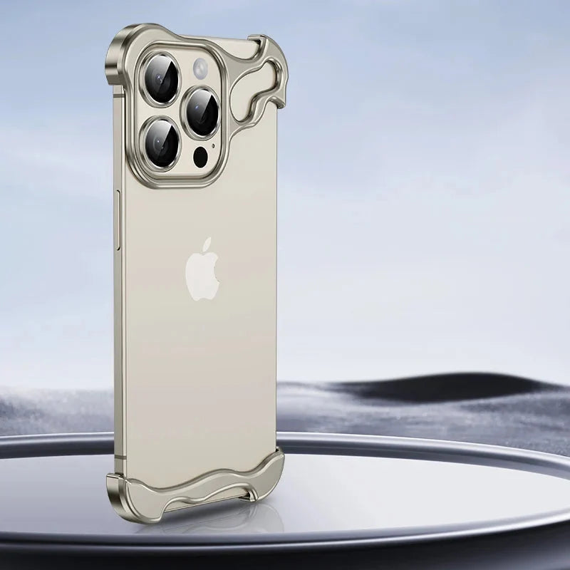 Aluminum Edge-Guard iPhone Bumper – Frameless Camera & Corner Shield for 12-17 Series | Thomler