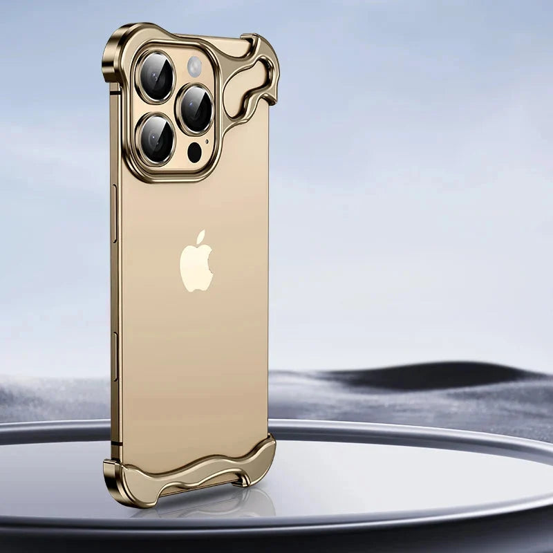 Aluminum Edge-Guard iPhone Bumper – Frameless Camera & Corner Shield for 12-17 Series | Thomler