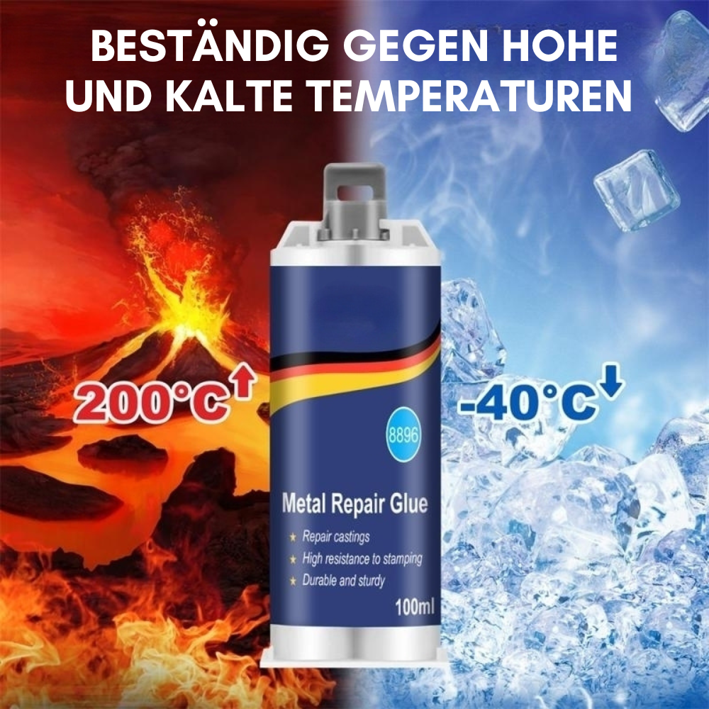 Industrial Metal Repair Epoxy for Steel, Aluminum & Cast Iron | Heat Resistant Liquid Metal Bonding Compound 3.4 oz | Thomler