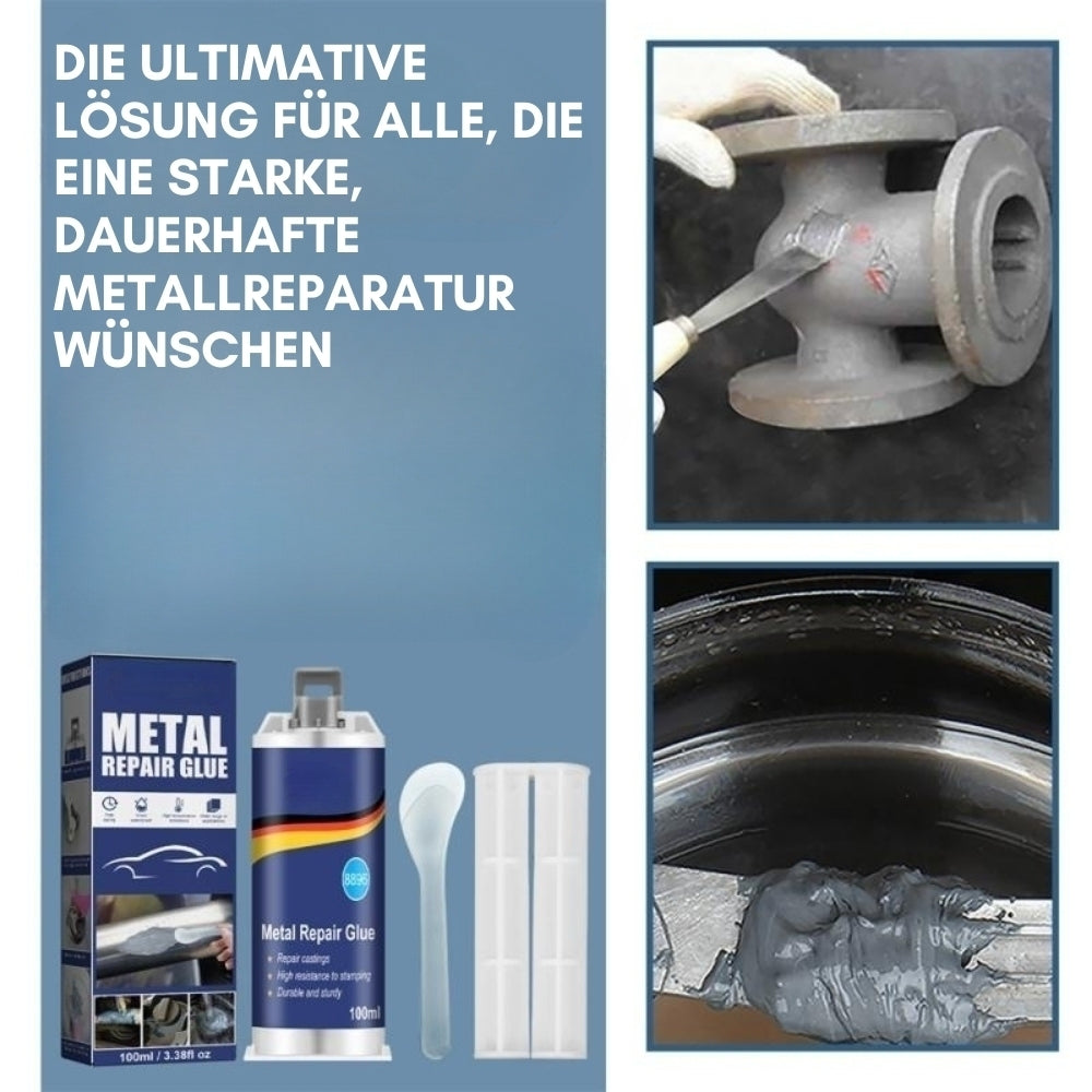 Industrial Metal Repair Epoxy for Steel, Aluminum & Cast Iron | Heat Resistant Liquid Metal Bonding Compound 3.4 oz | Thomler