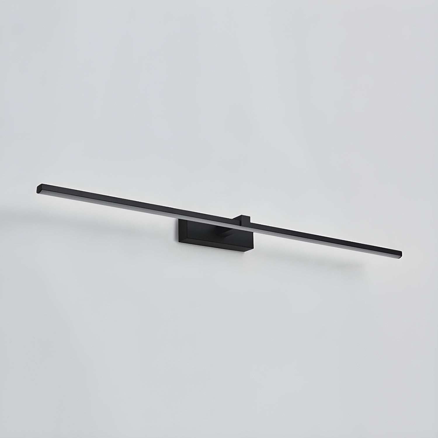 Metal Linear Wall Light Aluminum 15.7 in 1-Light Black Bathroom Vanity Lighting | Thomler