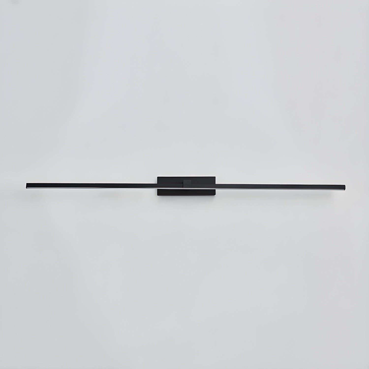 Metal Linear Wall Light Aluminum 15.7 in 1-Light Black Bathroom Vanity Lighting | Thomler