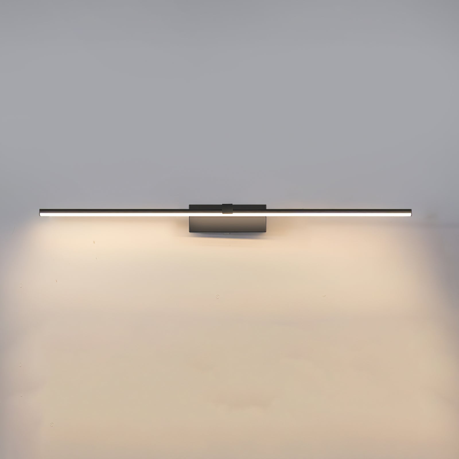 Metal Linear Wall Light Aluminum 15.7 in 1-Light Black Bathroom Vanity Lighting | Thomler