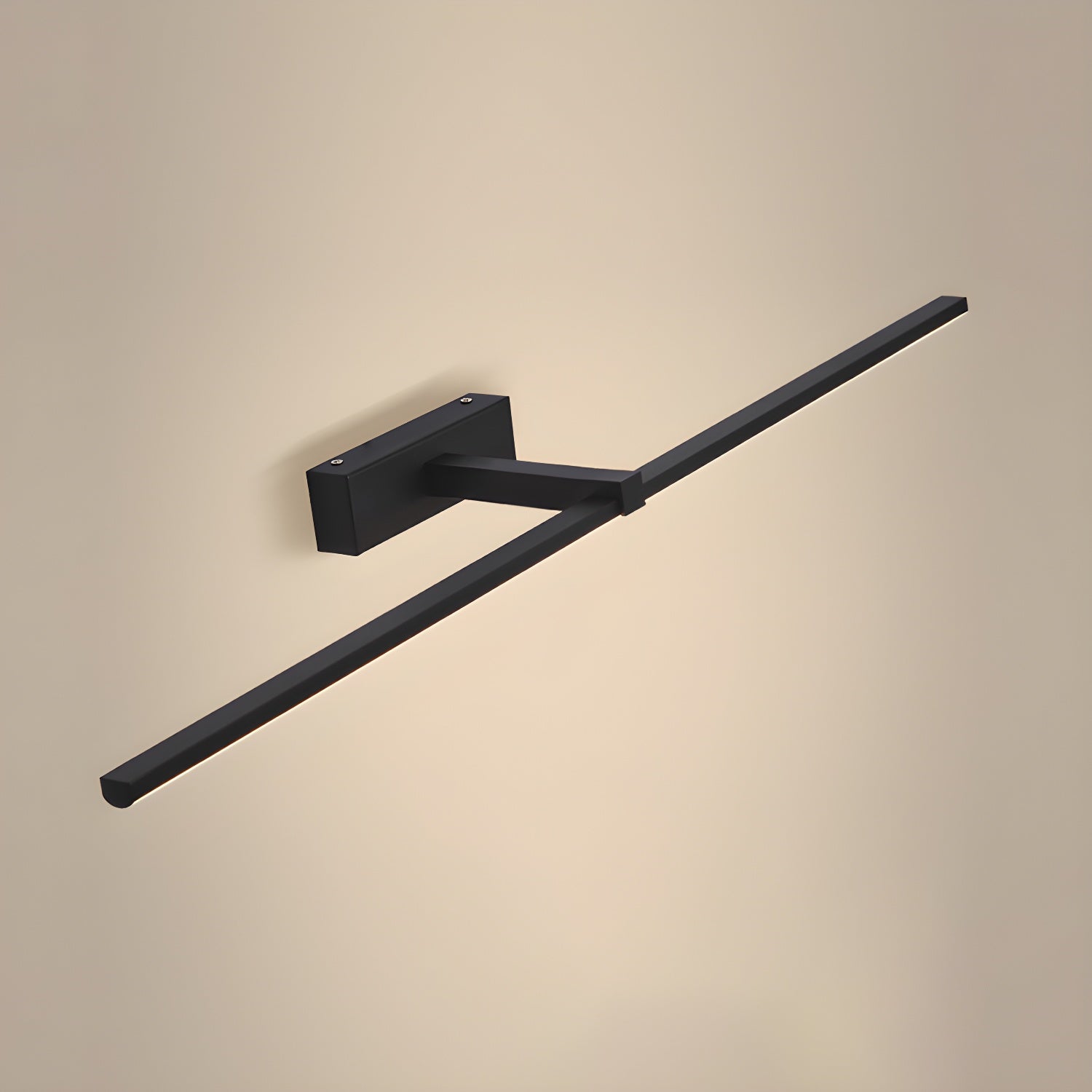 Metal Linear Wall Light Aluminum 15.7 in 1-Light Black Bathroom Vanity Lighting | Thomler