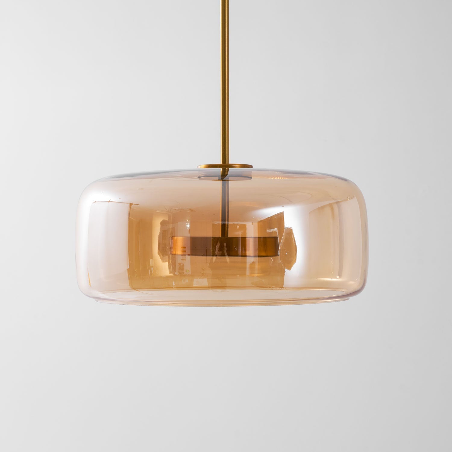 Smoked Glass Pendant Light 10.2 in LED Kitchen Island Dining Ceiling Fixture Modern Adjustable Hanging Lamp | Thomler