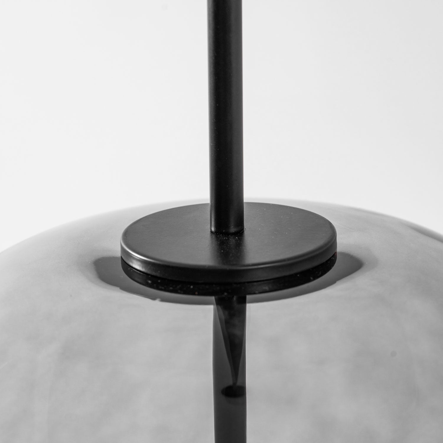 Smoked Glass Pendant Light 10.2 in LED Kitchen Island Dining Ceiling Fixture Modern Adjustable Hanging Lamp | Thomler