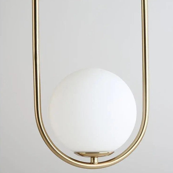 Glass Pendant Light with Metal Frame for Kitchen Island Dining Room Contemporary Ceiling Fixture Modern Hanging Lamp | Thomler