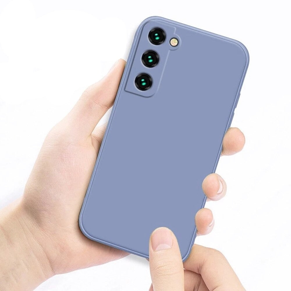 Silicone Phone Case with Microfiber Lining for Samsung Galaxy S22-S26 | Shock-Absorbing Protective Cover with Raised Edges | Thomler