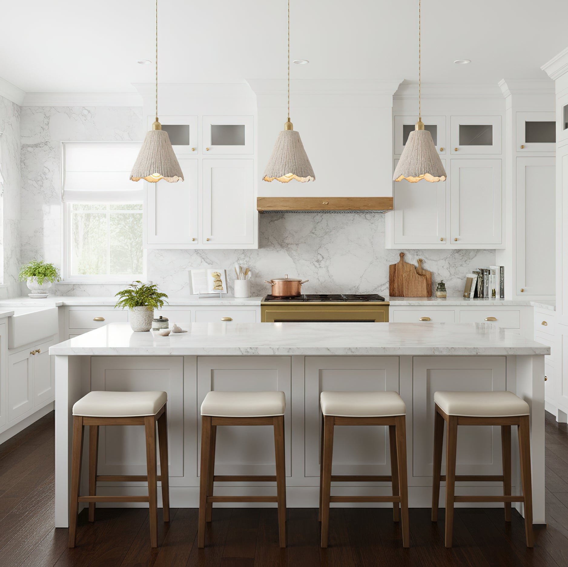 Pendant Light Cement 9.8 in Adjustable Modern Dining Room Kitchen Island Hanging Ceiling Lamp | Thomler