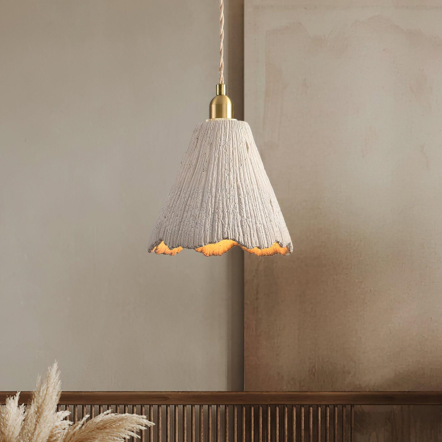 Pendant Light Cement 9.8 in Adjustable Modern Dining Room Kitchen Island Hanging Ceiling Lamp | Thomler