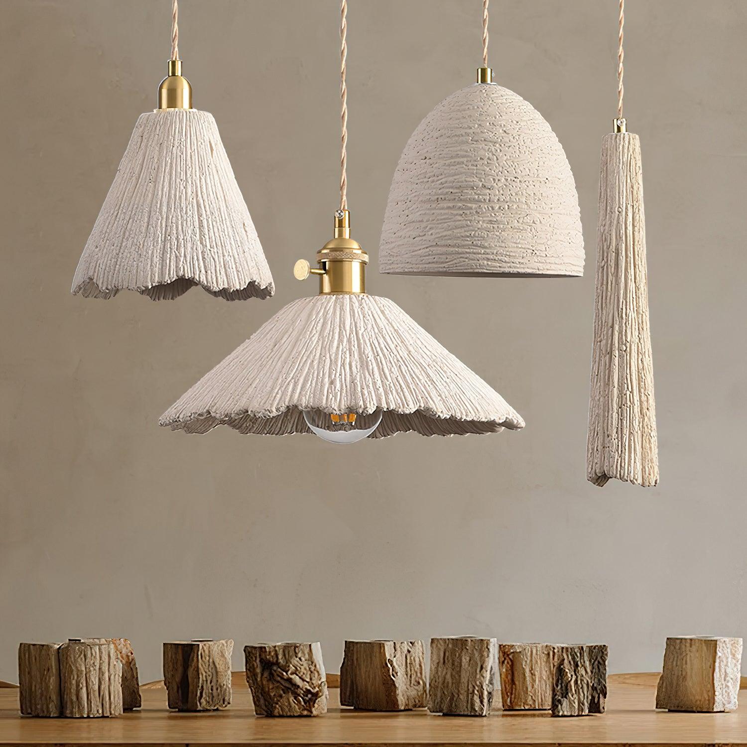 Pendant Light Cement 9.8 in Adjustable Modern Dining Room Kitchen Island Hanging Ceiling Lamp | Thomler