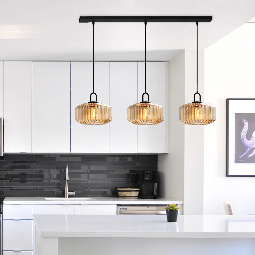 Pendant Light Glass 11 in Handblown Indoor Warm Glow Dining Room Kitchen Hallway Lighting | Thomler