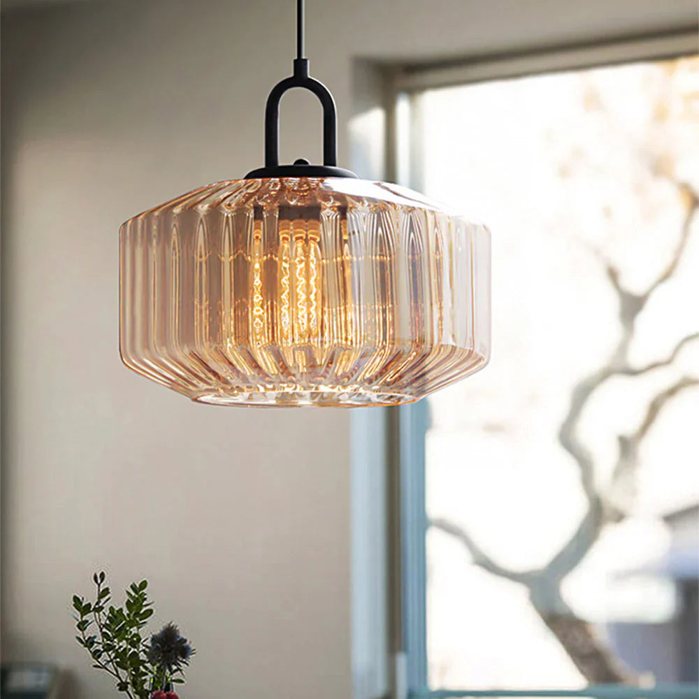 Pendant Light Glass 11 in Handblown Indoor Warm Glow Dining Room Kitchen Hallway Lighting | Thomler