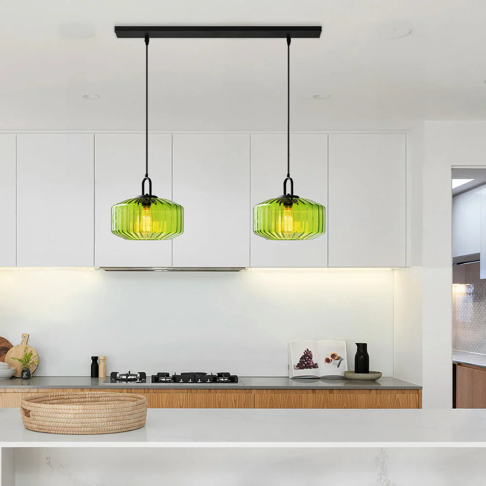 Pendant Light Glass 11 in Handblown Indoor Warm Glow Dining Room Kitchen Hallway Lighting | Thomler