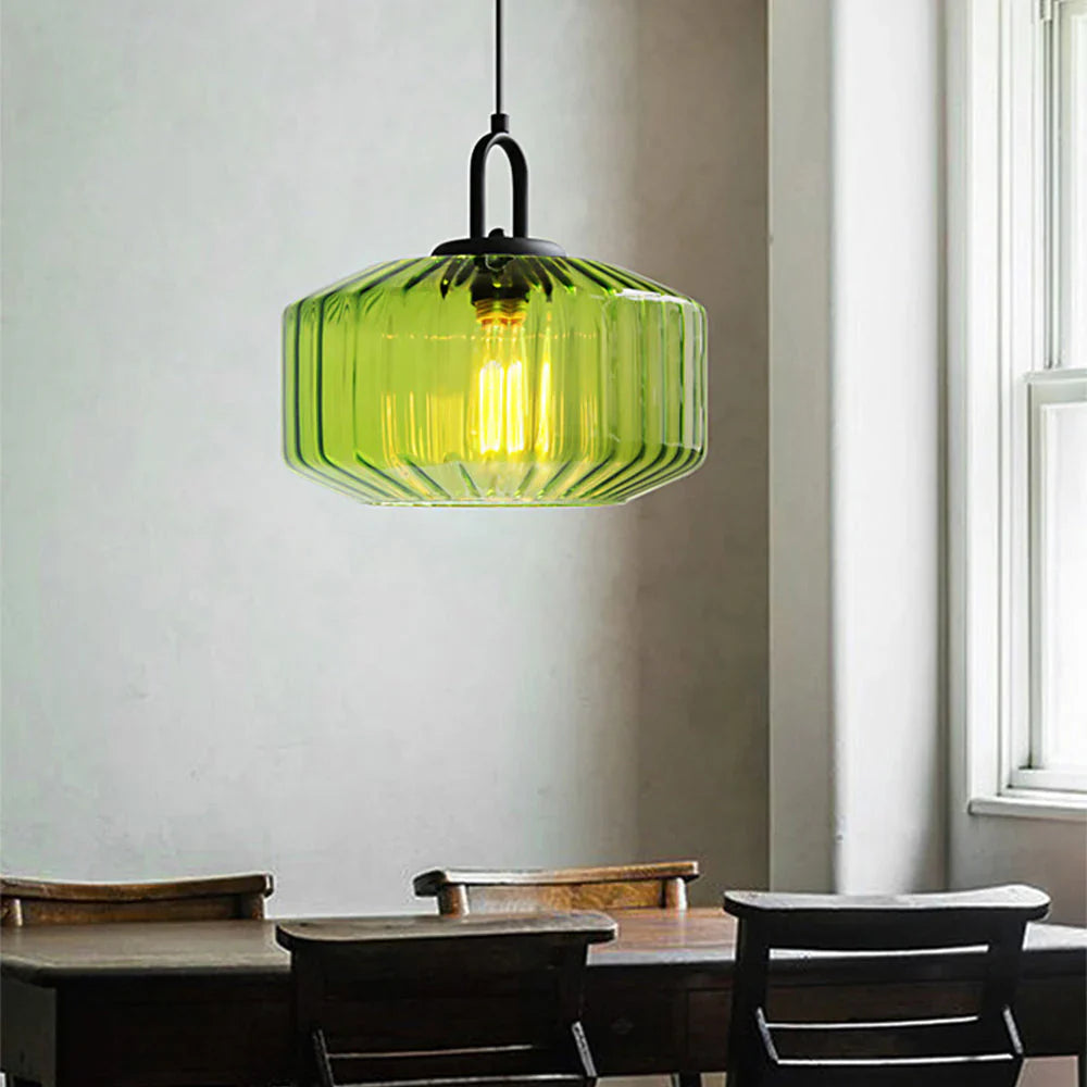 Pendant Light Glass 11 in Handblown Indoor Warm Glow Dining Room Kitchen Hallway Lighting | Thomler
