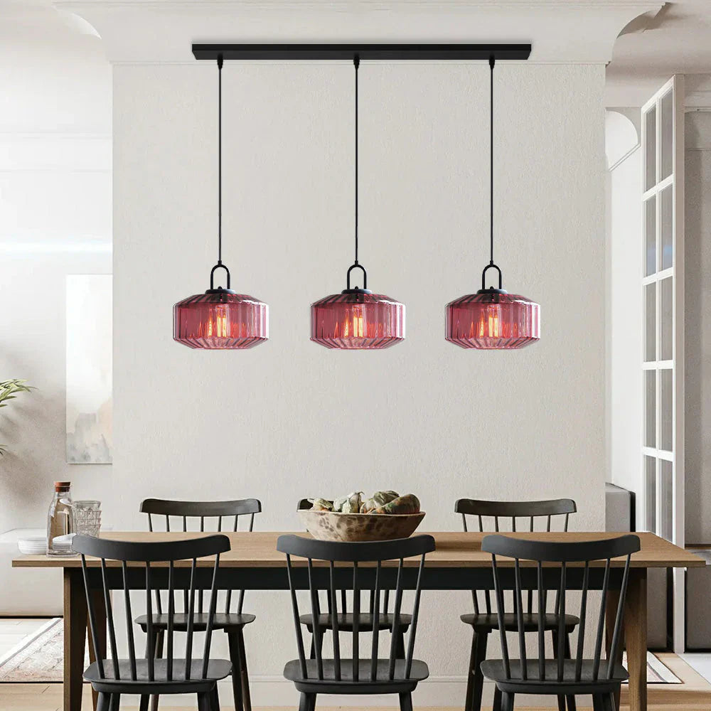Pendant Light Glass 11 in Handblown Indoor Warm Glow Dining Room Kitchen Hallway Lighting | Thomler
