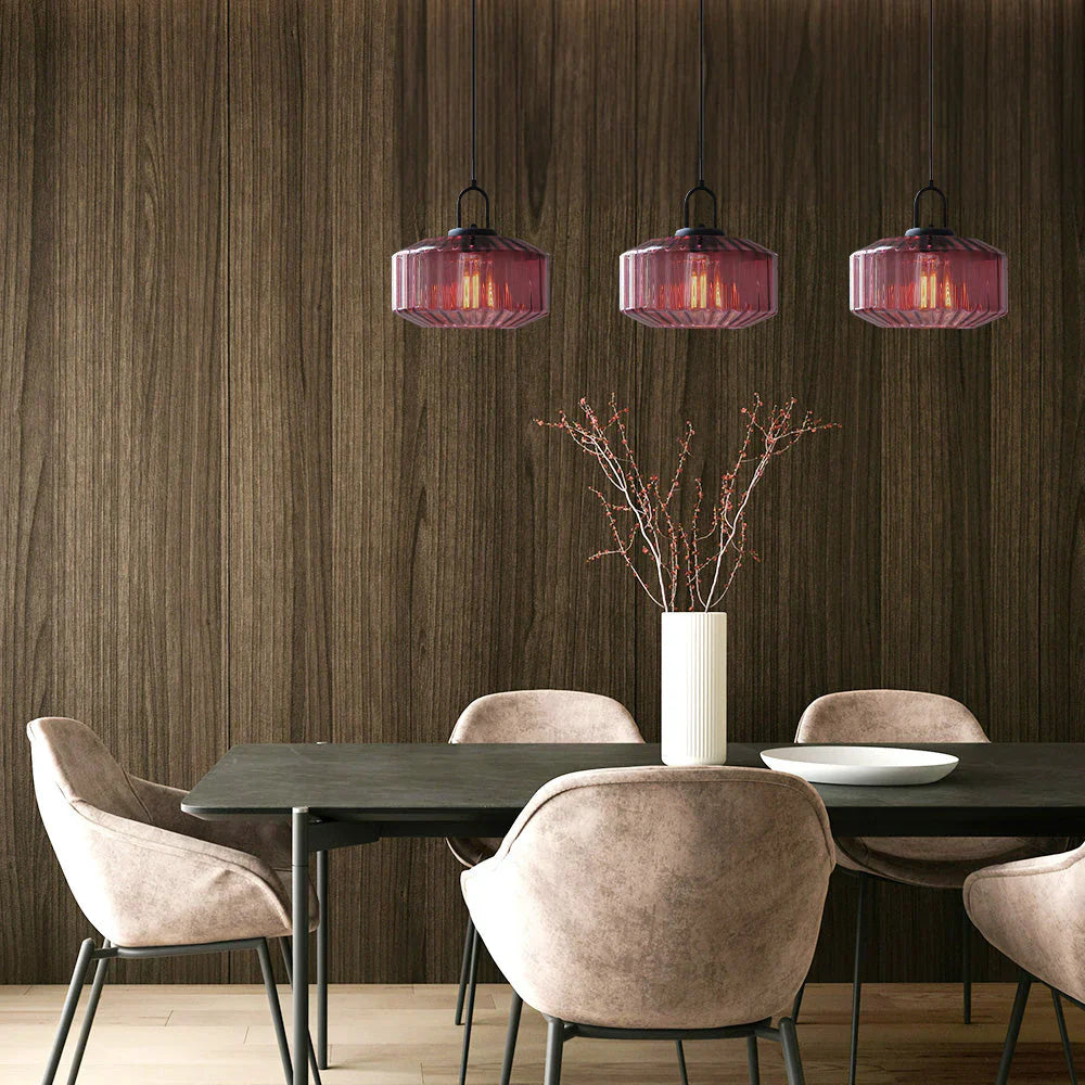 Pendant Light Hand Blown Glass 28.0 cm Green Dining Room Vintage Hanging Ceiling Lamp Minimalist LED Kitchen Island | Thomler