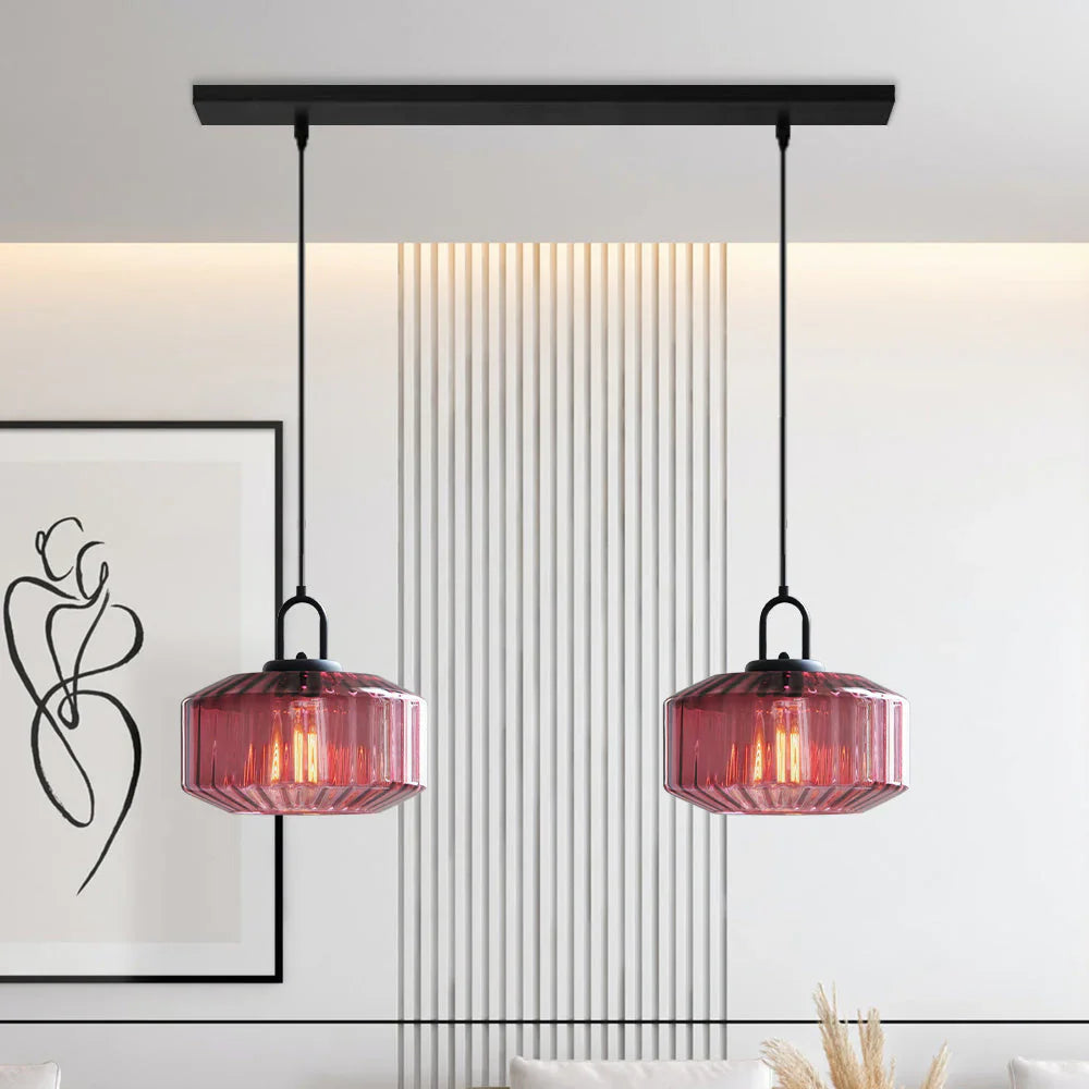 Pendant Light Glass 11 in Handblown Indoor Warm Glow Dining Room Kitchen Hallway Lighting | Thomler