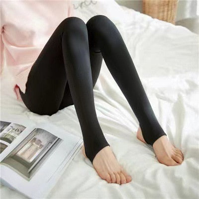 Fleece-Lined Shaping Tights – High-Waist Winter Hosiery with Sheer Look | Thomler
