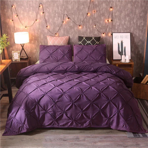 Microfiber Duvet Cover Set with 2 Pillow Shams – Soft & Breathable Bed Linen for Queen & King Size | Thomler