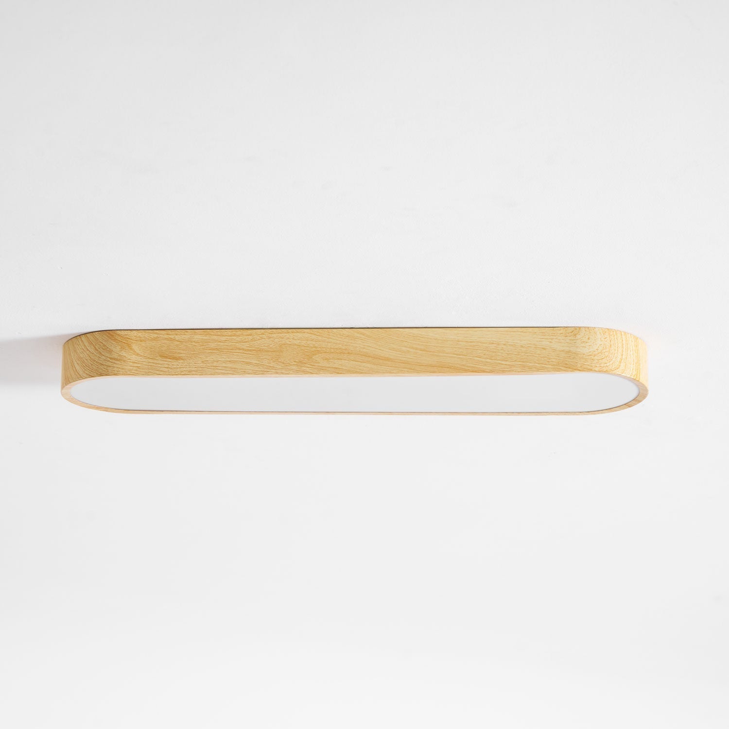 Ceiling Light Wood Look LED 40.0 cm White Flush Mount Living Room Bedroom Hallway Scandinavian Ceiling Lamp | Thomler