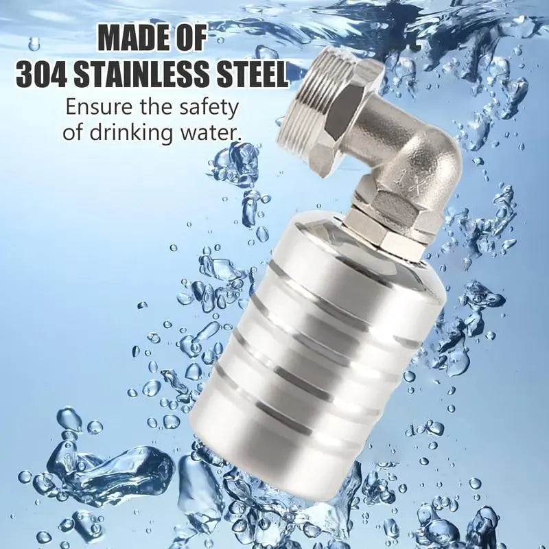 Compact Stainless Steel Float Valve for Automatic Water Level Control in Tanks, Barrels & Ponds | Thomler