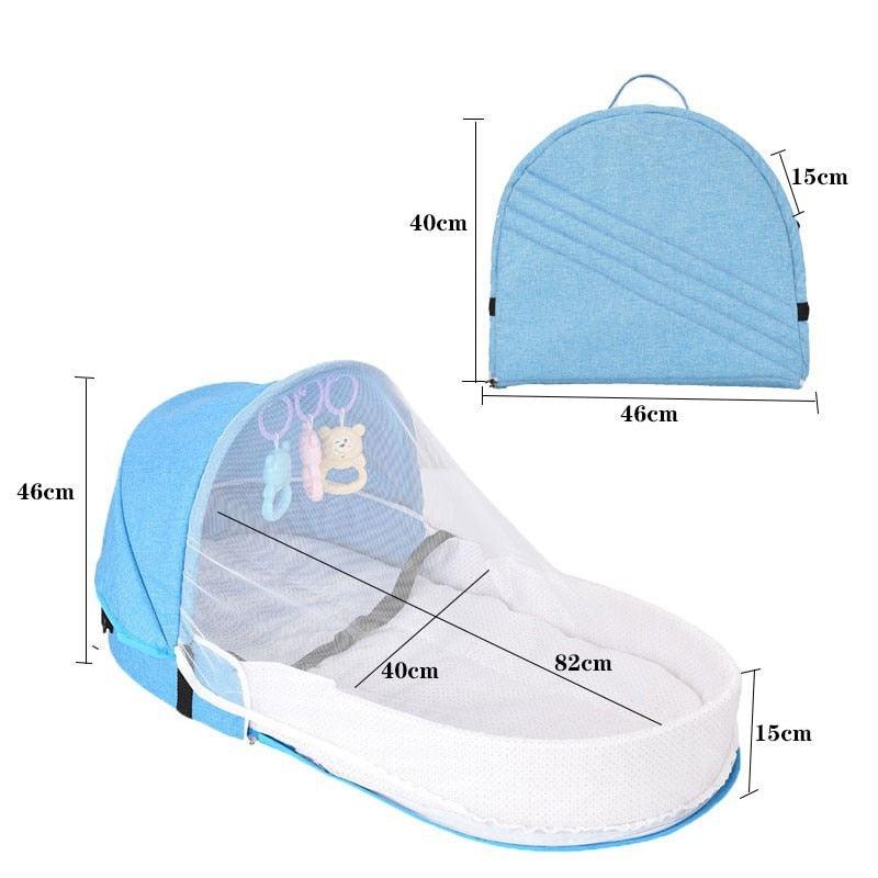 Pop-Up Baby Travel Bed with Bug-Blocking Mesh – Folds Into Backpack for Infants 0-18 Months | Thomler
