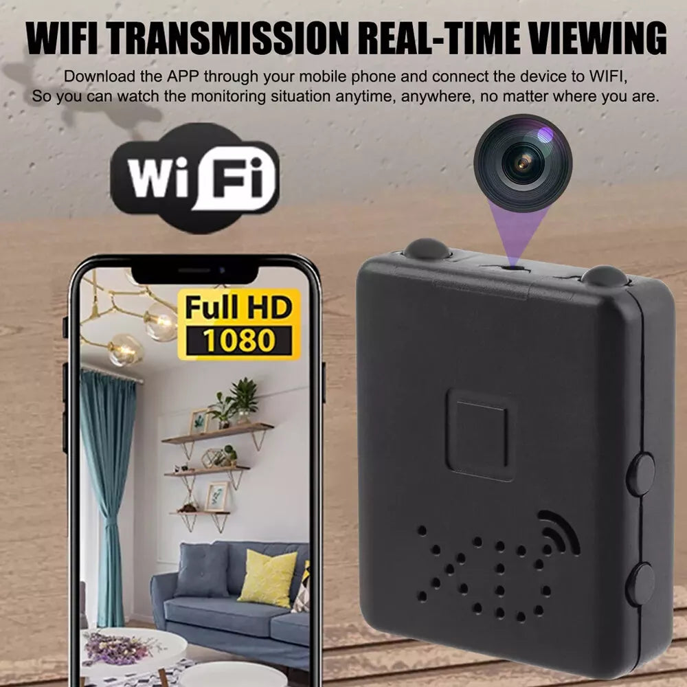 Compact WiFi Security Camera 1080p HD Motion Detection Night Vision Remote Monitor for Home Nursery Pet Surveillance Indoor Covert Recording | Thomler