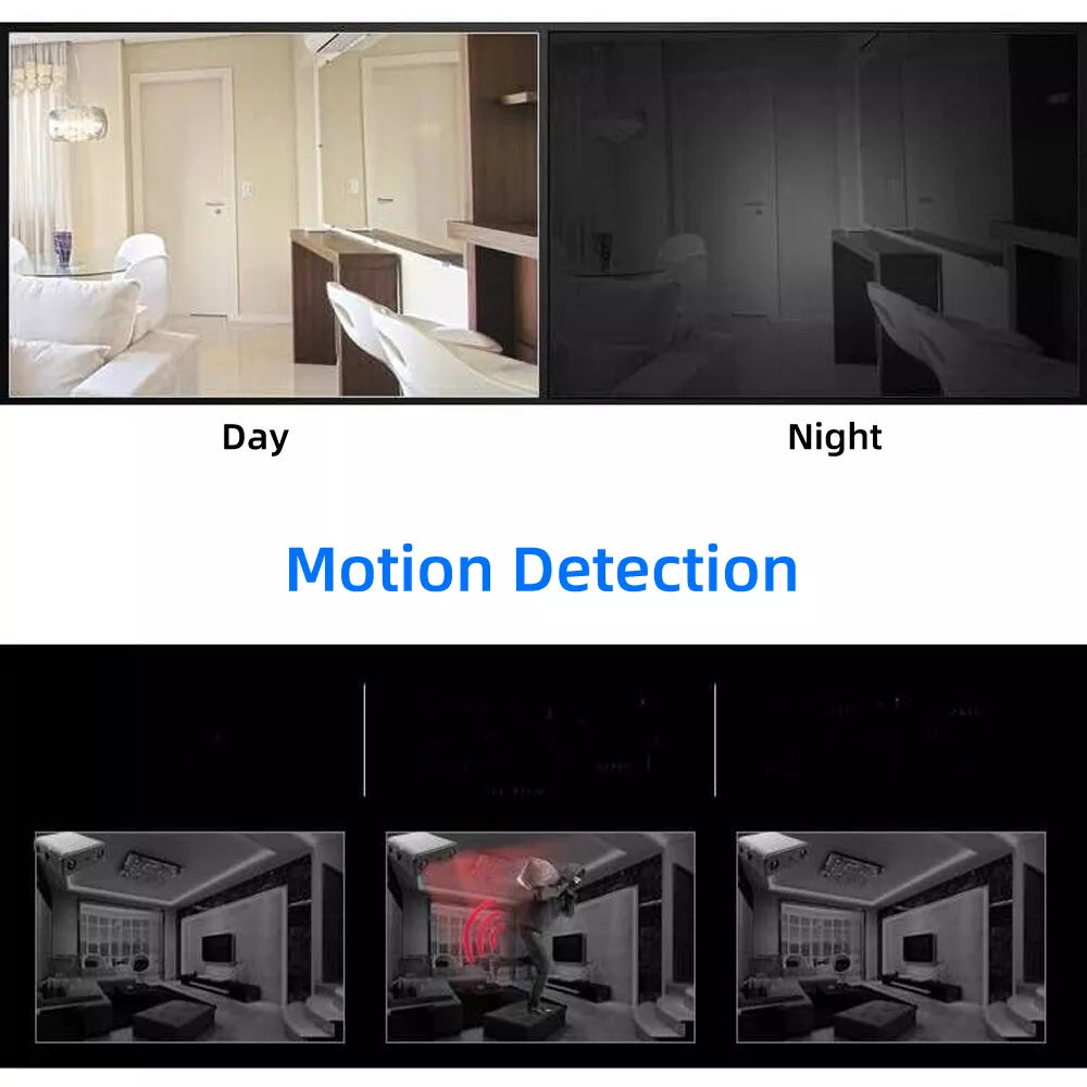 Compact WiFi Security Camera 1080p HD Motion Detection Night Vision Remote Monitor for Home Nursery Pet Surveillance Indoor Covert Recording | Thomler