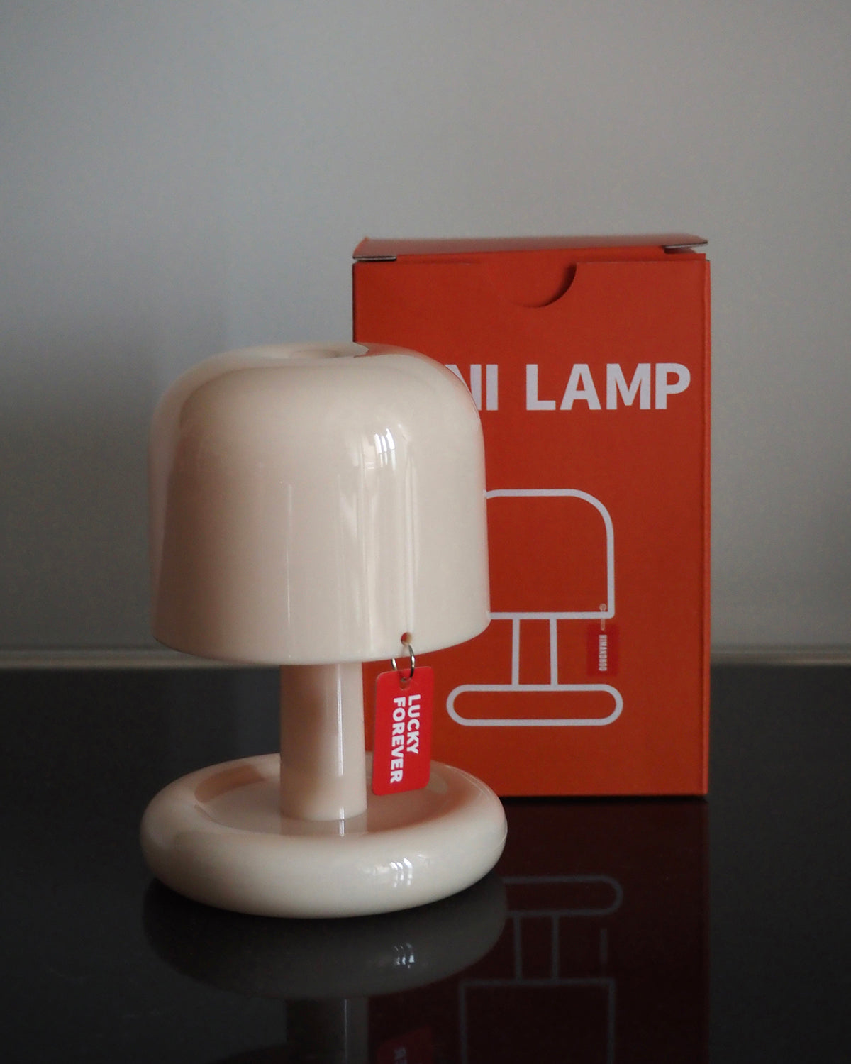 Table Lamp Acrylic 4.1 in Warm White LED Milky White Bedside Desk Light Compact Minimalist | Thomler