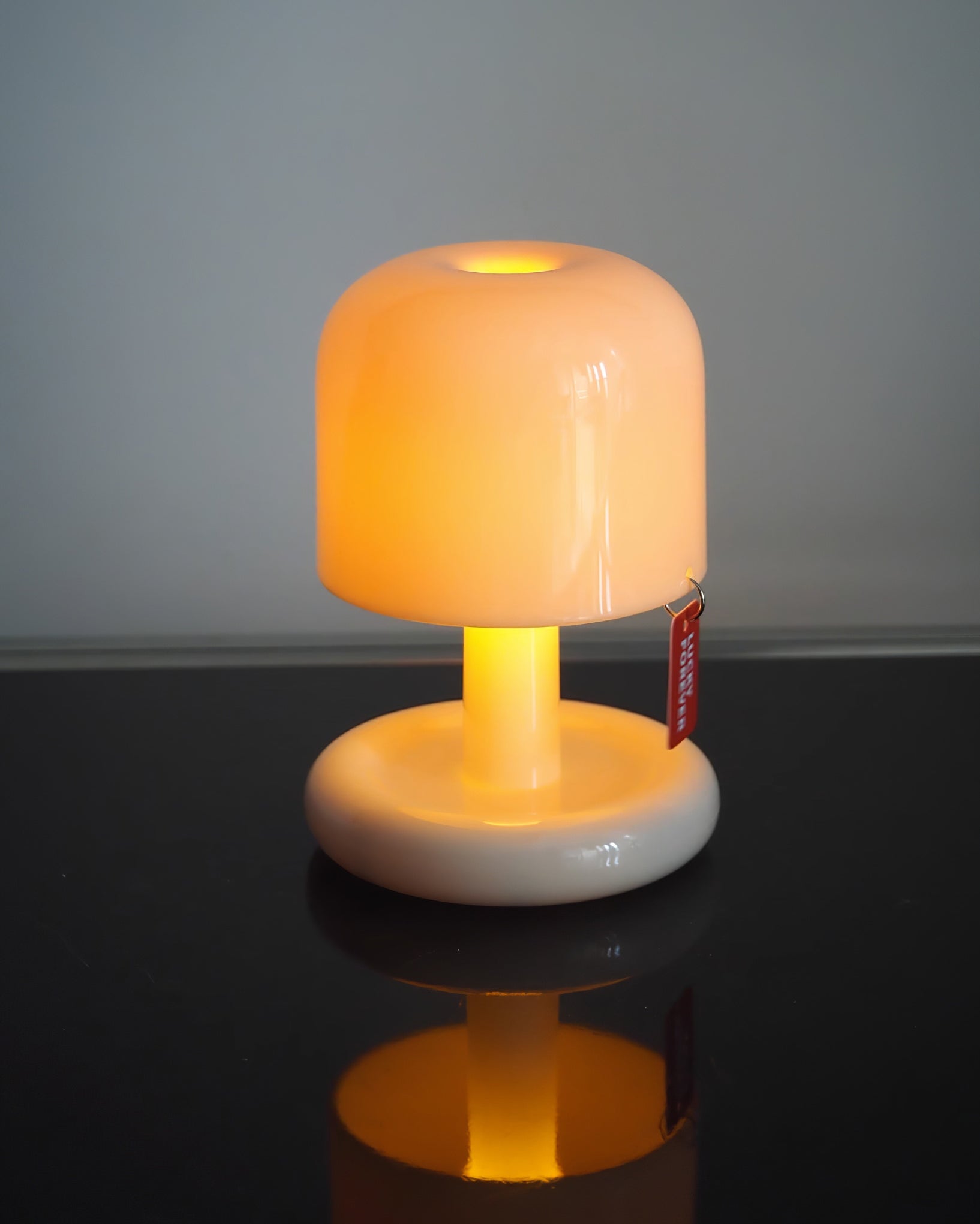 Table Lamp Acrylic 4.1 in Warm White LED Milky White Bedside Desk Light Compact Minimalist | Thomler