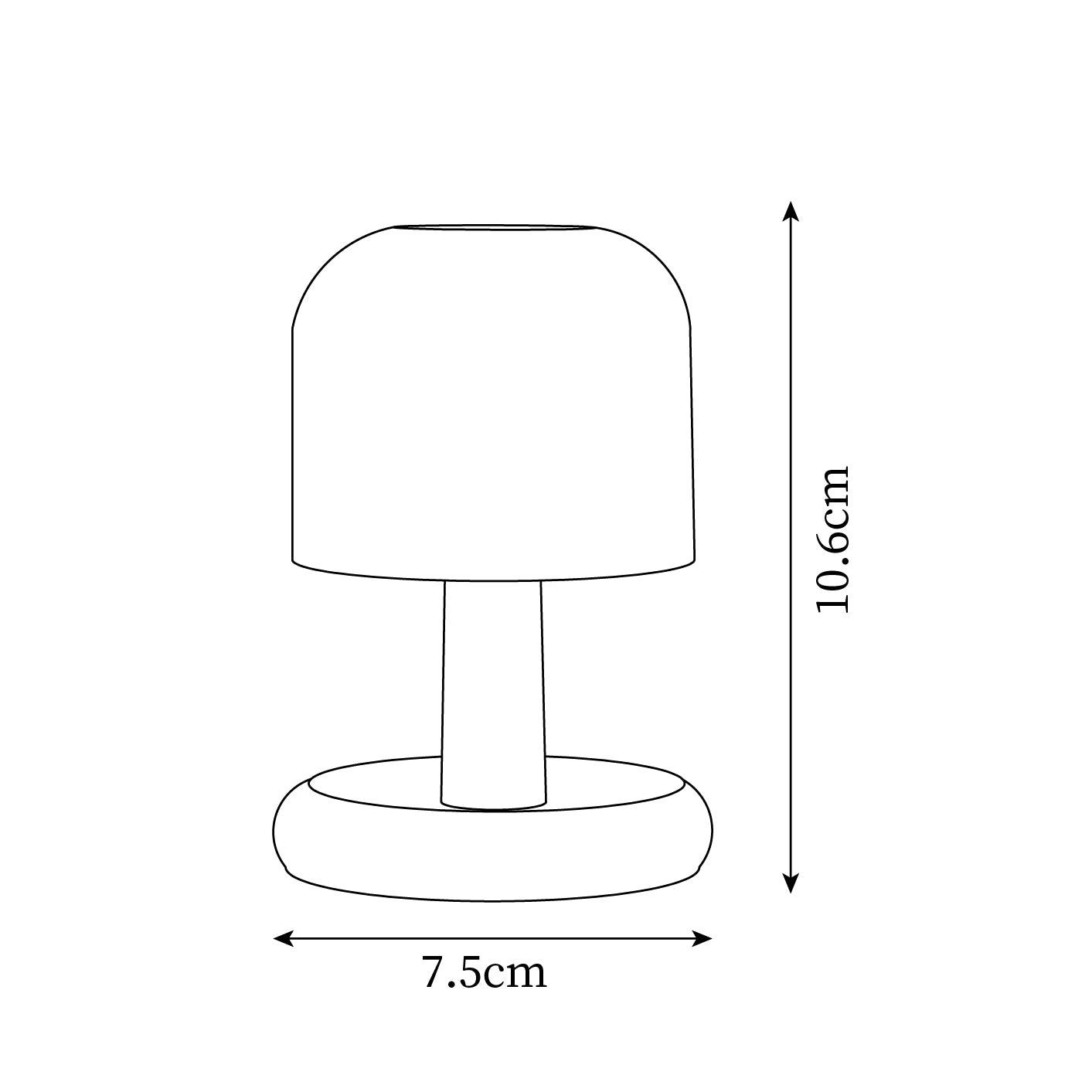 Table Lamp Acrylic 4.1 in Warm White LED Milky White Bedside Desk Light Compact Minimalist | Thomler